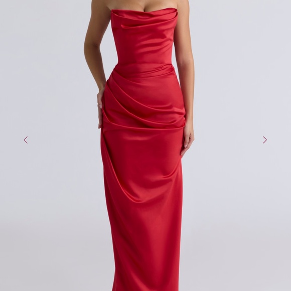 House of CB Satin Strapless Gown - Picture 2 of 3